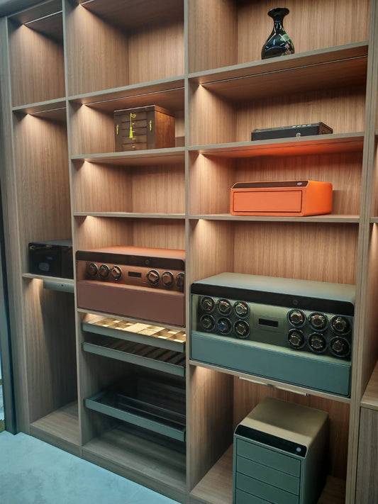 Lusano Drawer Safe with Watch Winder (12 watches)