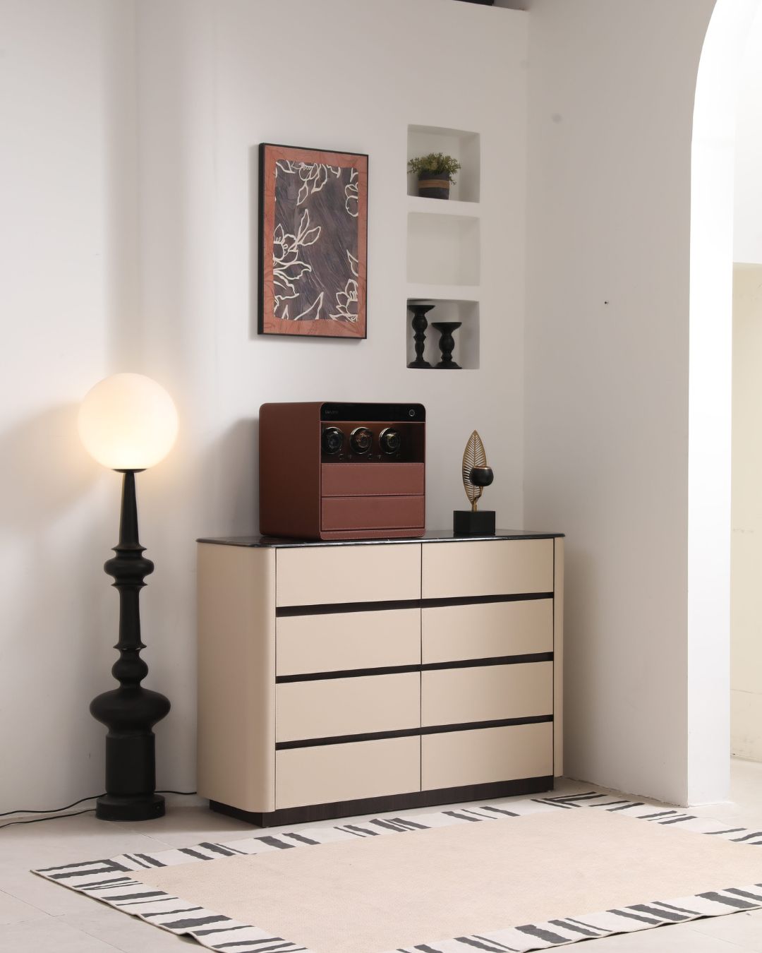 Lusano Watch Winder Drawer Safe (3 Watches)