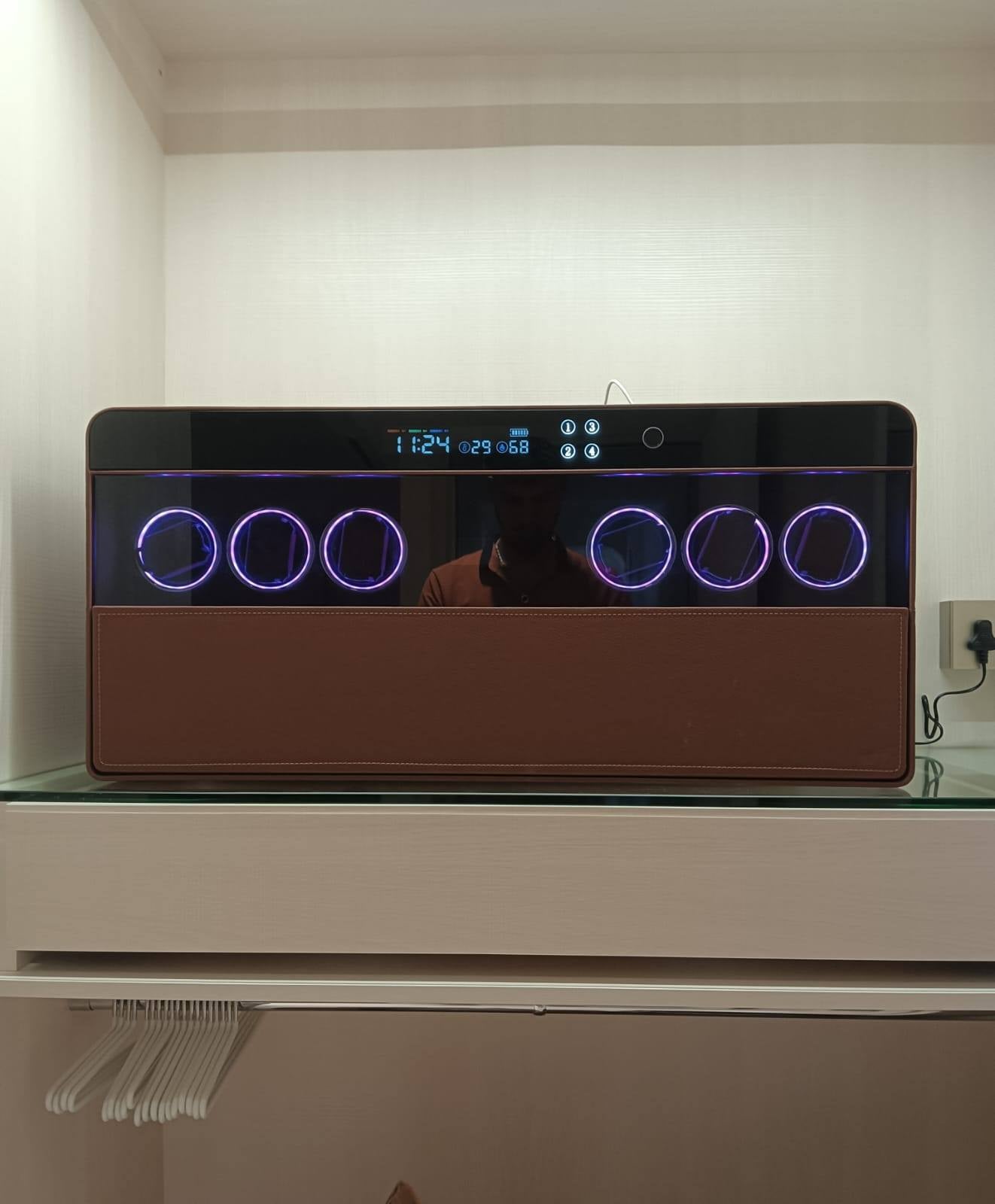 Lusano Drawer Safe with Watch Winder (6 Watches)