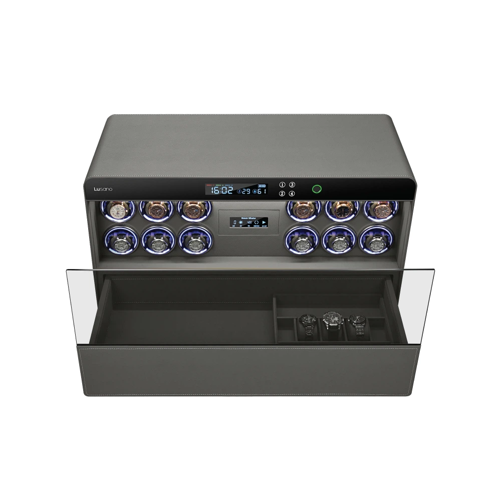 Lusano Watch Winder Drawer Safe (12 Watches)