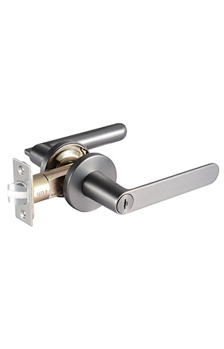 Lacasa 8331 Metallic Gun Grey Designer Bedroom Lever Lock (Without Installation) Main image