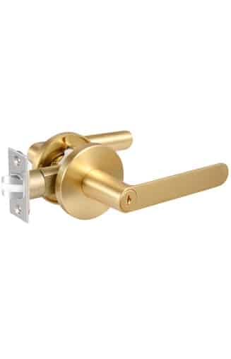 Lacasa 8331 PVD Gold Designer Bedroom Lever Lock (Without Installation) Main image