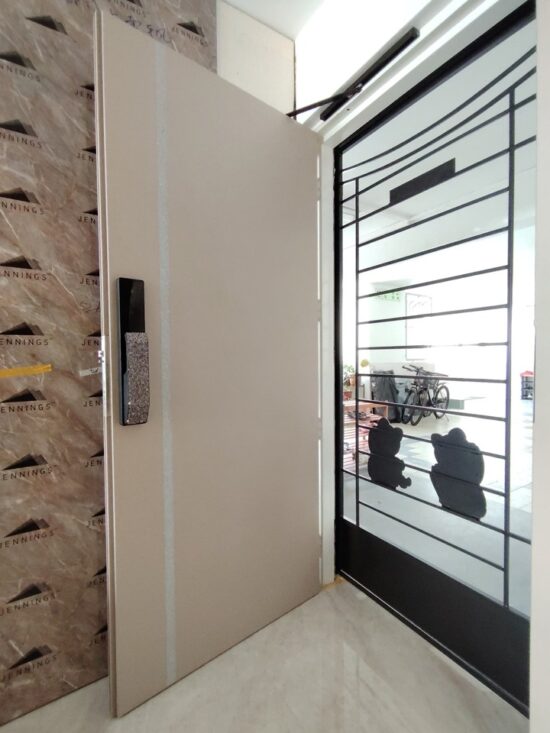 Lusano Crystalized HDB Main Door 4×7 feet Double Leaf (With Swarovski Crystal)