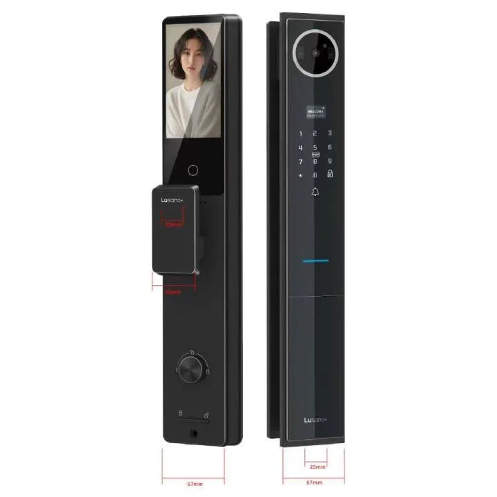 Lusano+ Saturn Full Tempered Glass Digital Lock With Gate Lock Bundle