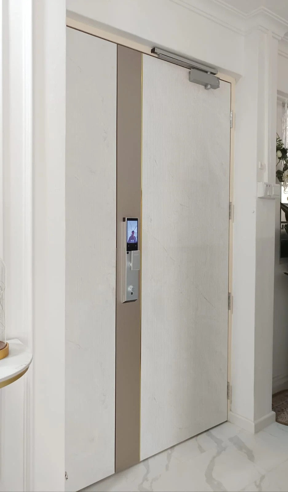 Lusano+ Saturn Full Tempered Glass Digital Lock With Gate Lock Bundle