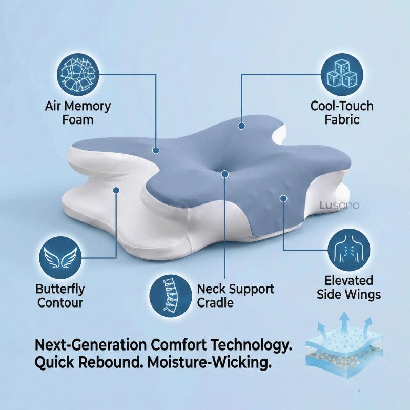 Lusano Butterfly Ergosupport Pillow